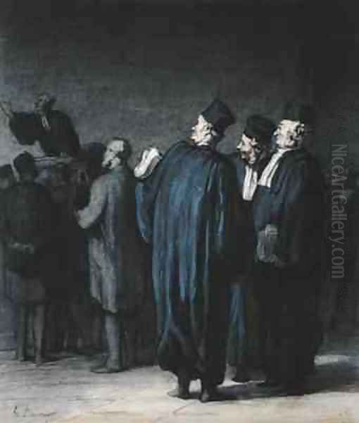 The Lawyers 2 Oil Painting by Honore Daumier