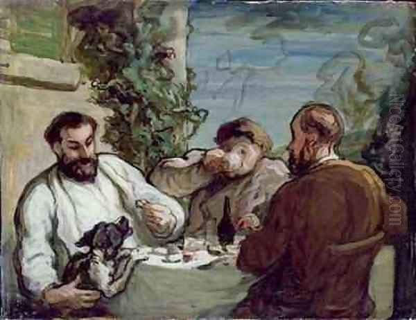 Lunch in the Country Oil Painting by Honore Daumier