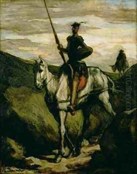 Don Quixote Oil Painting by Honore Daumier