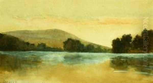 Washington Pond Oil Painting by James Henry Moser