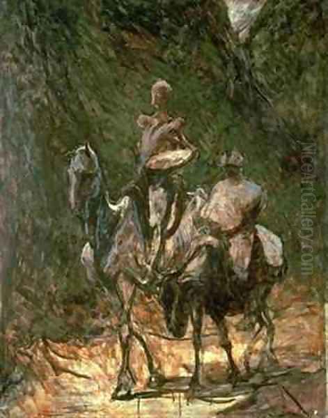 Sancho Panza and Don Quixote Oil Painting by Honore Daumier