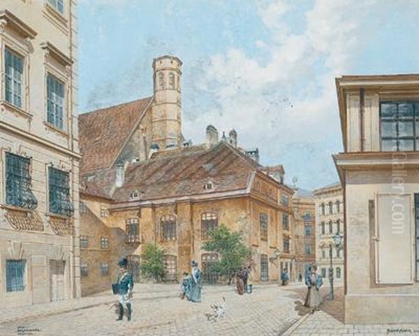 Vienna I, Ballhausplatz Oil Painting by Richard Moser