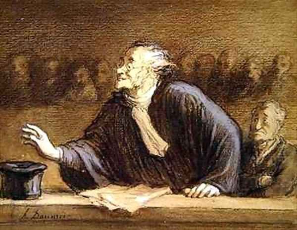 The Lawyer Oil Painting by Honore Daumier