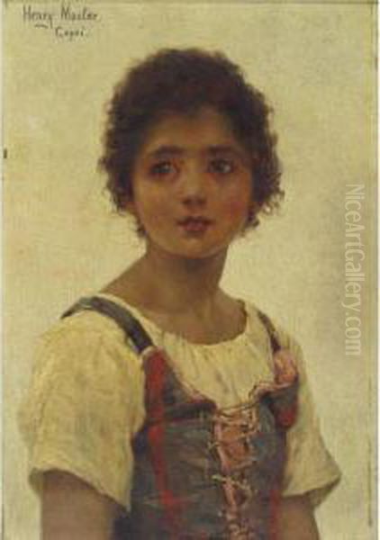 Young Girl From Capri Oil Painting by Henry Mosler