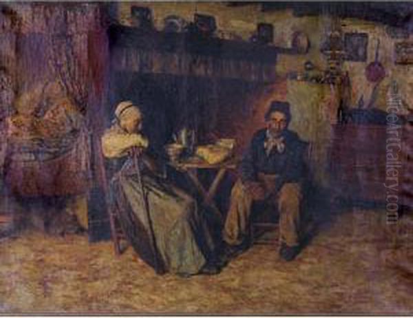 Thinking Of The Absent Ones Oil Painting by Henry Mosler