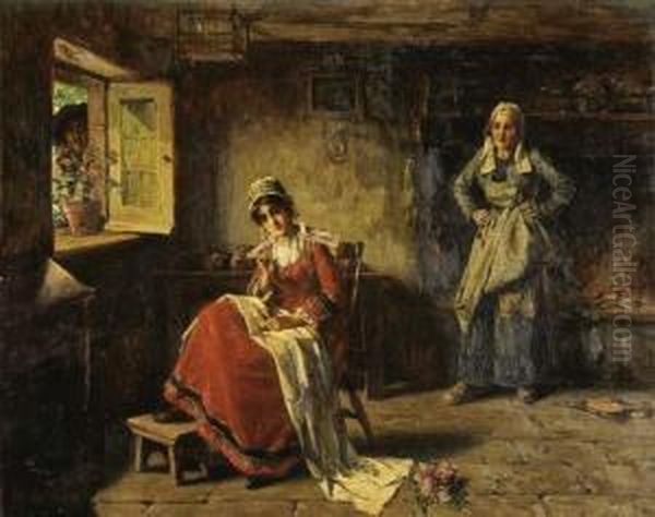 The Secret Visitor Oil Painting by Henry Mosler