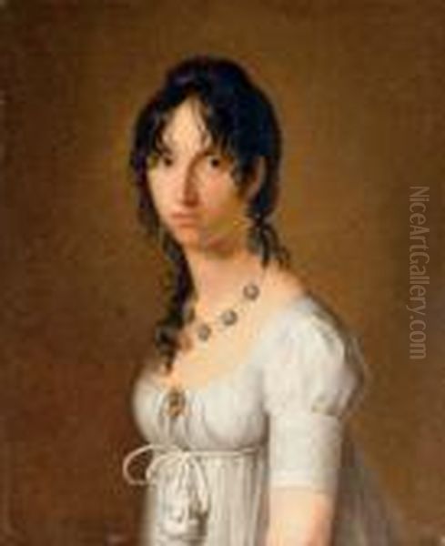 Portrait Of The Honorable Mrs. Pelham Oil Painting by Jean-Laurent Mosnier