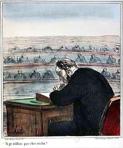 Caricature of a Deputy at the Assembly Oil Painting by Honore Daumier