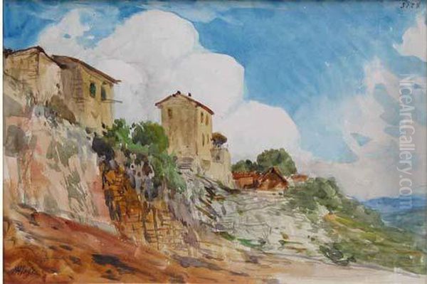 Chateauneuf De Contes Oil Painting by Alexis Mossa