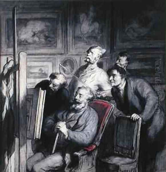 The Amateurs Oil Painting by Honore Daumier