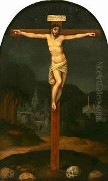 Crucifixion Oil Painting by Gillis Mostaert