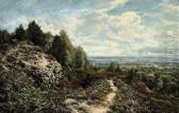 The Rock Of Surrey Oil Painting by George William Mote