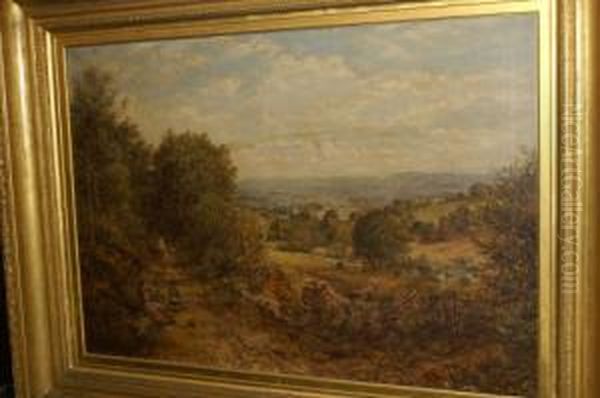 Near Guildford, Surrey Oil Painting by George William Mote