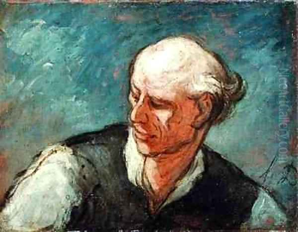 Head of a Man Oil Painting by Honore Daumier