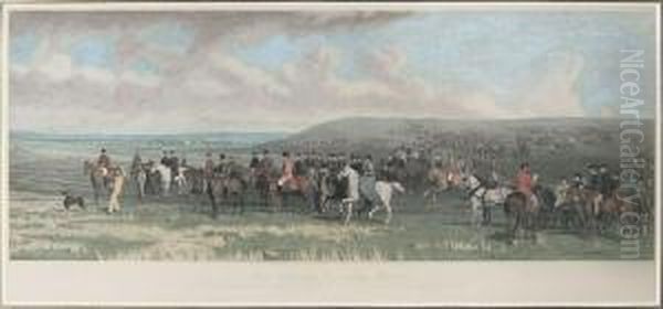 The Ashdown Coursing Meeting - Oil Painting by Charles Mottram