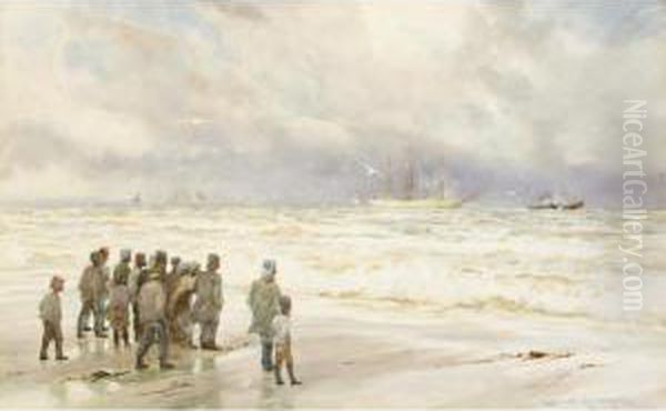 Disabled Oil Painting by Charles Mottram