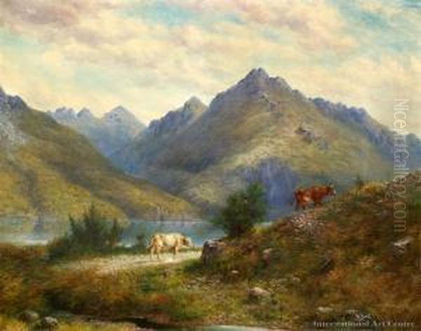 A Midsummer Day, Walter Peak,lake Wakatipu Oil Painting by John Elder Moultray