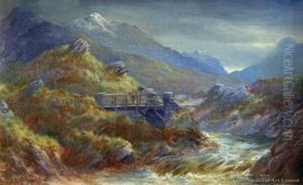 The Bridge, Upper Kyeburn Oil Painting by John Elder Moultray