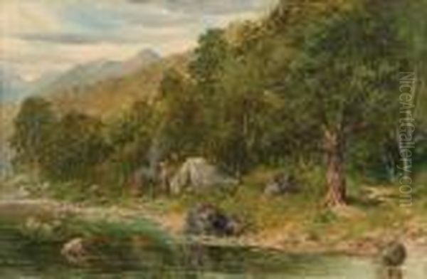 View Near Kinloch,queenstown Oil Painting by John Elder Moultray