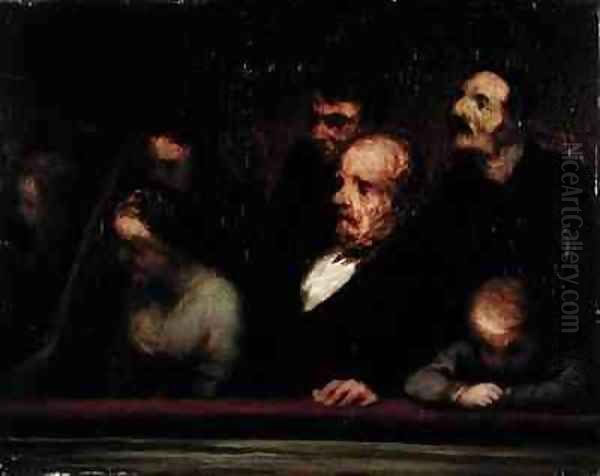 The Loge Oil Painting by Honore Daumier