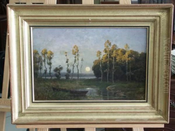 Clair De Lune Oil Painting by Henri Laurent Mouren