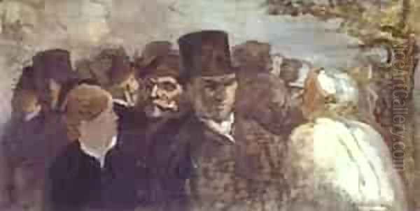 Passers By 1858-60 Oil Painting by Honore Daumier