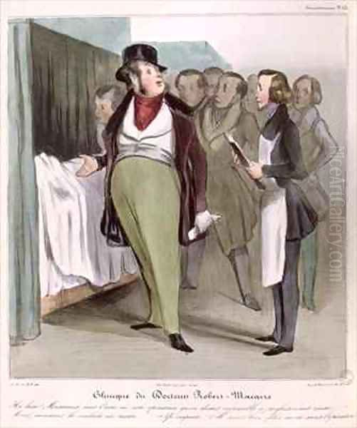 The Clinic of Dr Robert Macaire Oil Painting by Honore Daumier