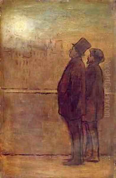 The Night Walkers Oil Painting by Honore Daumier