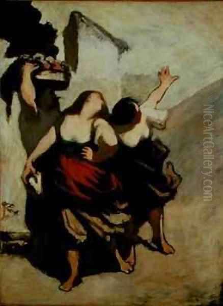 The Ribalds Oil Painting by Honore Daumier