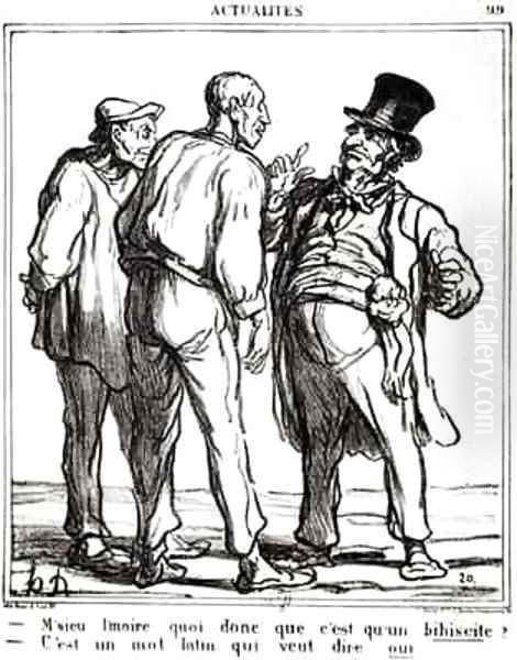 Cartoon about the plebiscite of 8th May 1870 Oil Painting by Honore Daumier