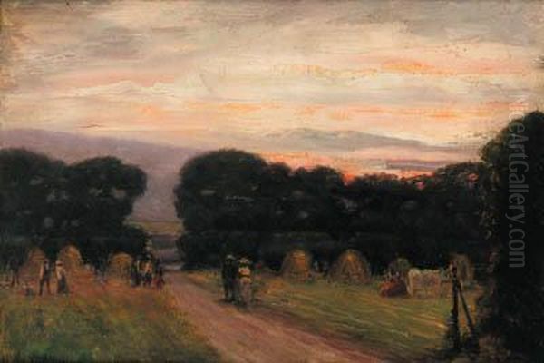 Evening Near Dalkey Oil Painting by Richard Thomas Moynan