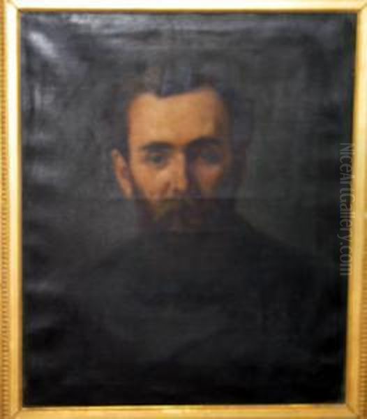 Portrait Dhomme Barbu Oil Painting by Edouard Moyse