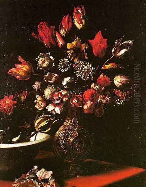 Flowers 1665-75 Oil Painting by Carlo Dolci