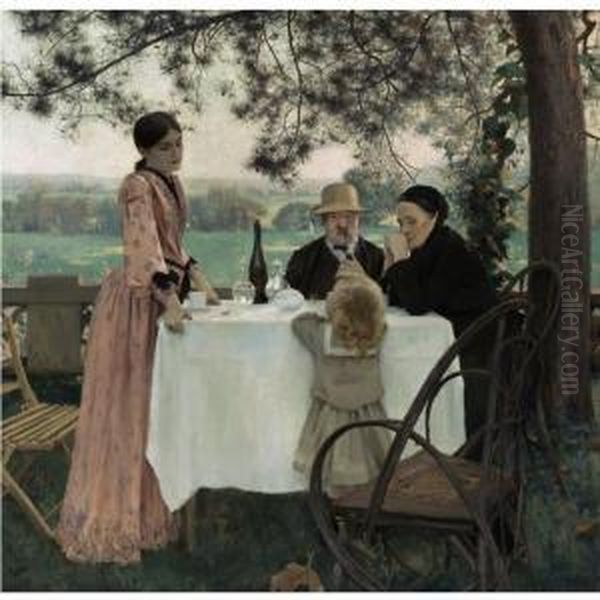 The Best Days (aux Beaux Jours) Oil Painting by Jules Alexis Muenier