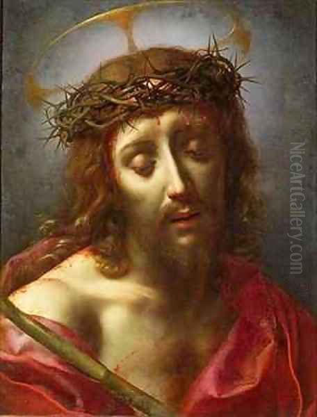 Christ as the Man of Sorrows Oil Painting by Carlo Dolci