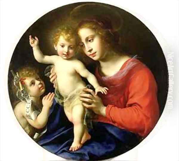 Madonna and Child with St John the Baptist Oil Painting by Carlo Dolci