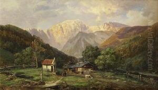 Blick Auf Den Hohen Goll. Oil Painting by Bernhard Muthlig