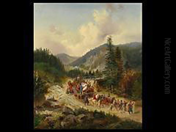 Der Hochzeitszug Oil Painting by Meno Muhlig