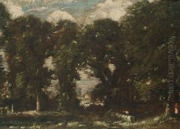 Woodland Landscape Oil Painting by David Thomson Muirhead