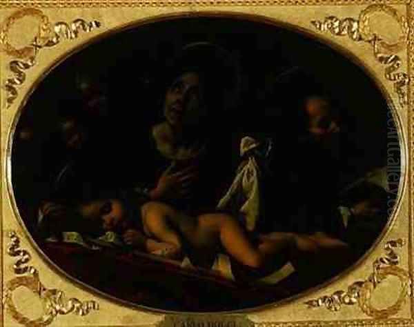 The Dream of the Infant St John the Baptist Oil Painting by Carlo Dolci