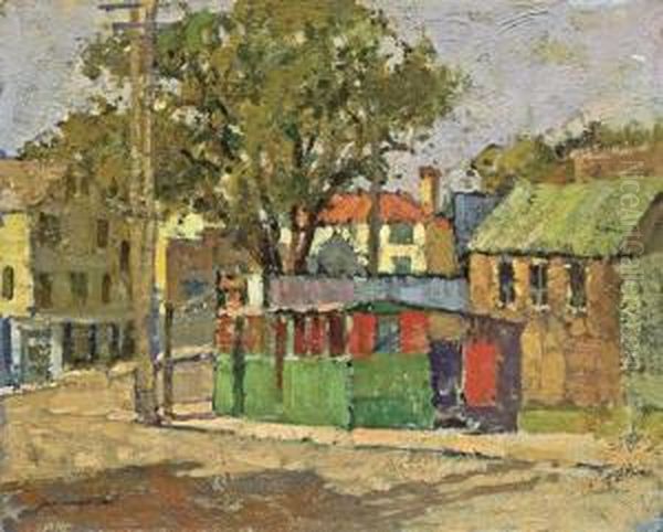 The Green Shed, Gloucester Oil Painting by Frederick John Mulhaupt