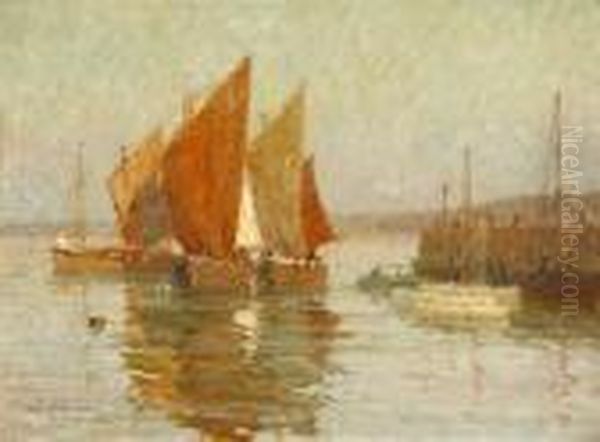 Early Evening Oil Painting by Frederick John Mulhaupt