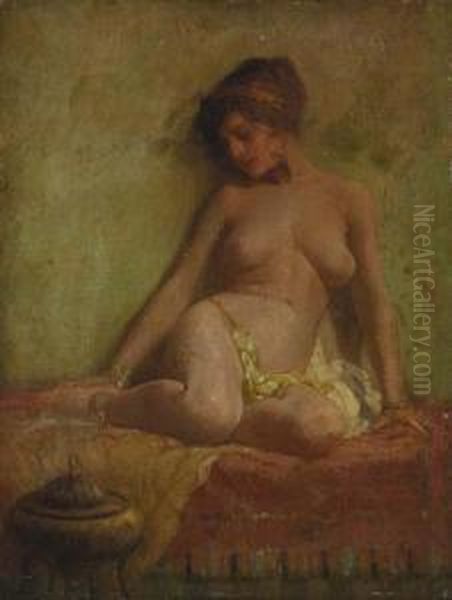 A Daughter Of The Orient Oil Painting by Frederick John Mulhaupt