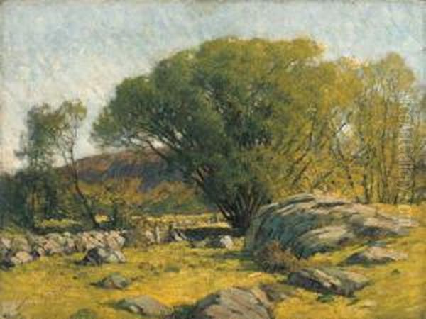 Cape Ann Pastureland Oil Painting by Frederick John Mulhaupt