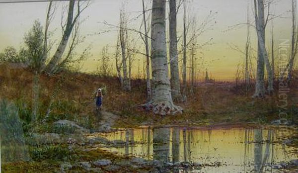 Returning Home At Dusk Oil Painting by St. Clair Augustin Mulholland