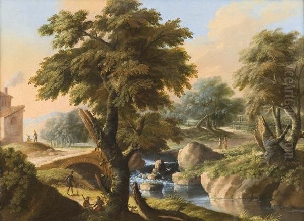 Paesaggio Fluviale Con Figure Oil Painting by Pieter the Younger Mulier