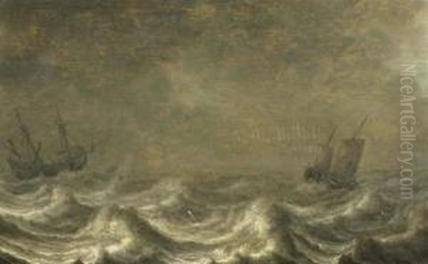 Marine. Oil Painting by Pieter the Younger Mulier