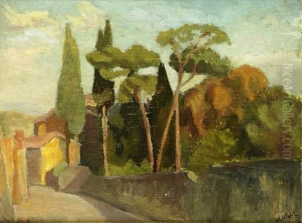 Via Di Bellosguardo Oil Painting by Alfredo Muller