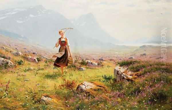 In the Mountains (I fjellet) Oil Painting by Hans Dahl