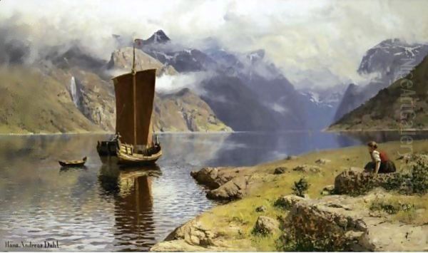 Awaiting his Return Oil Painting by Hans Dahl